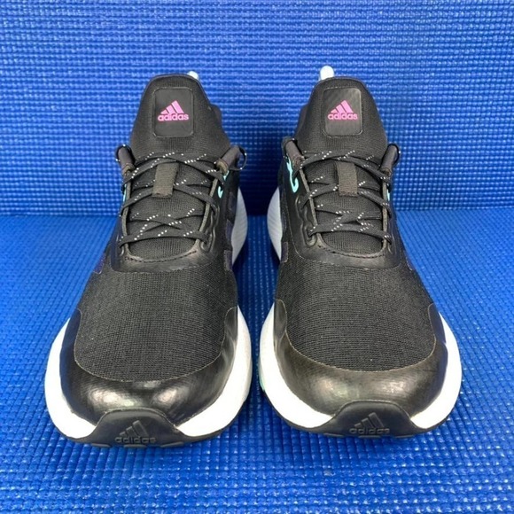 ADIDAS EQ21 RUN Kids-Girls Size 4.5 Black White Running Shoes H01872 - Picture 2 of 8